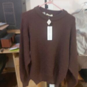Giorgio Armani Rich Brown Crewneck Sweater